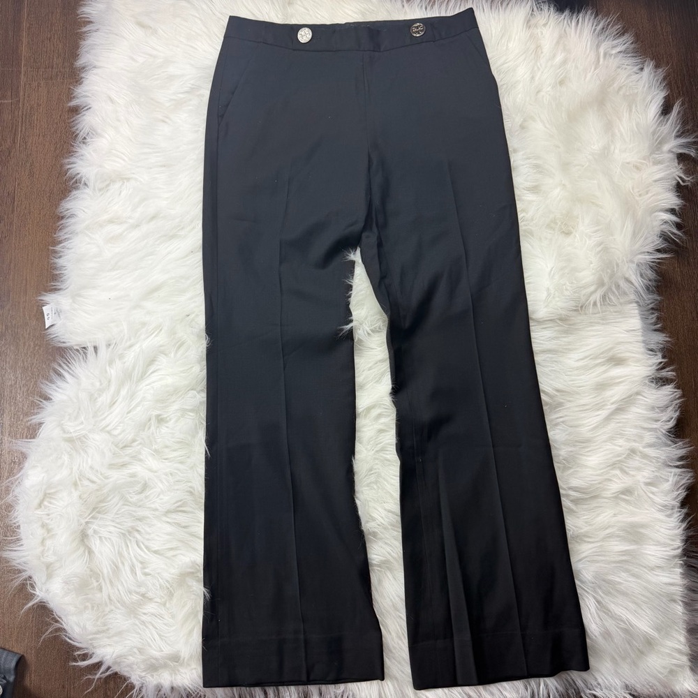 Tory Burch Black Trousers with Logo Detail